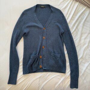 Trumaker Men’s Blue Cotton Cardigan – Size Medium – Excellent Condition
